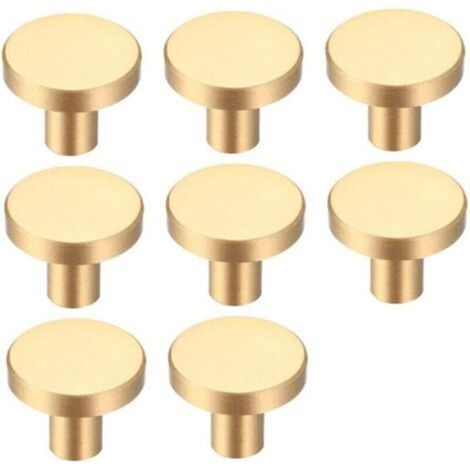 8PCS Bouton de Meubles Poignee Meuble Laiton Bouton 30x20mm Tiroir Poignée Boutons de Tirage Rond Boutons de Porte avec vis de 25mm (1/4)
