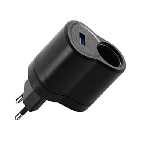 Adattatore per accendisigari auto, adattatore di alimentazione per auto, convertitore di potenza da CA a CC, caricabatterie per auto da 220 V a 12 V, adattatore CA, spina UE (1/5)