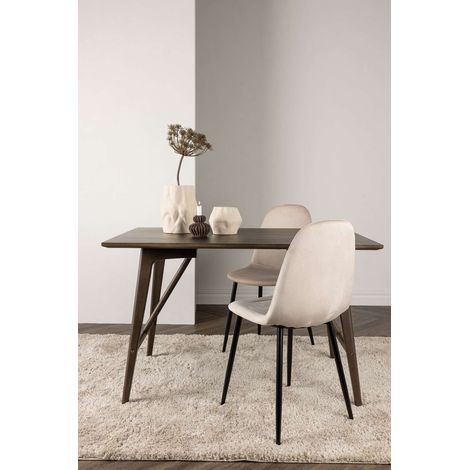 Kaseindon table de salle à manger 80x120cm marron. (1/4)