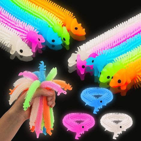 Jouet Sensoriel Corde Extensible - 10 Pièces - TPR Souple - Anti Stress Dinosaure - Enfants et Adultes TDAH - Multicolore (1/5)