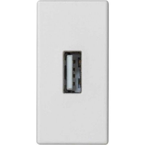 Plaque demi-mécanisme K45 avec 1 connecteur USB type A blanc neige SIMON K128B / 9