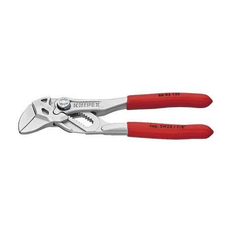 Knipex – Pince clé mini 125mm – Mâchoires lisses pour robinetteries chromées – Réglage rapide – Acier chrome-vanadium – Saisie précise jusqu'à 23mm