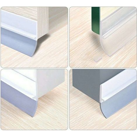 Joint de bas de porte adhésif, anti-poussière, insonorisant, protection contre les intempéries, gris (1/4)