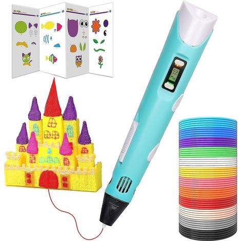 Stylo d'impression 3D bleu, compatible avec les filaments ABS et PLA de 1,75 mm (1/5)