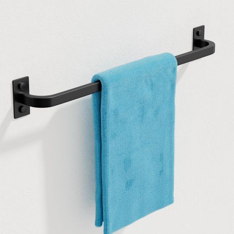 Porte Serviette Salle de Bain, Mural Porte-Serviettes de Salle de Bain en 304 Acier Inoxydable, Longueur 40CM, Pratique et Robuste, Noir Mat (1/5)