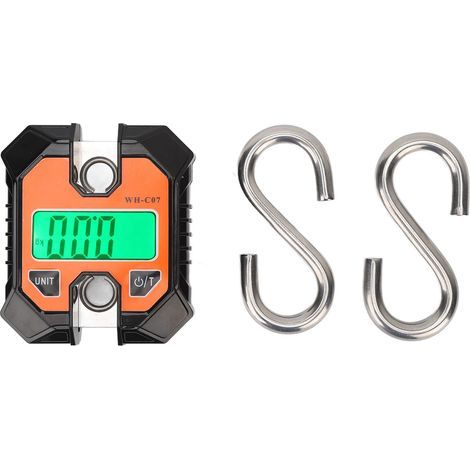 Balance de pêche numérique multifonction 0.2kg à 100kg, crochet électronique Portable avec écran LCD rétroéclairé (1/5)