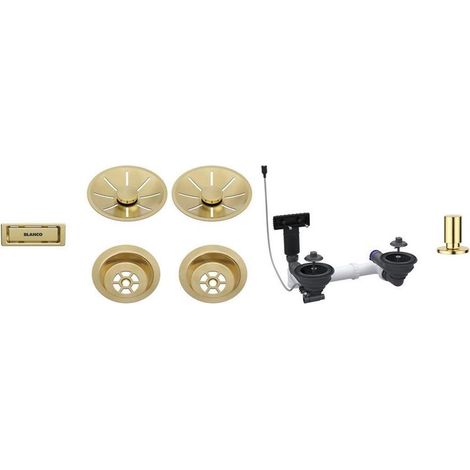Blanco Accessoires - Kit de vidage InFino, avec commande excentrique, or 207443 (1/2)