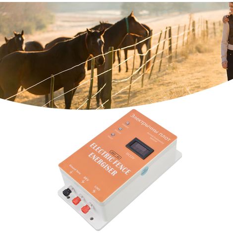 Clôture électronique à impulsion avec alarme de 40 km pour la protection des bovins et ovins dans les ranchs, contre les sangliers, alimentation solaire haute tension, filet de protection pour l'éleva (1/5)