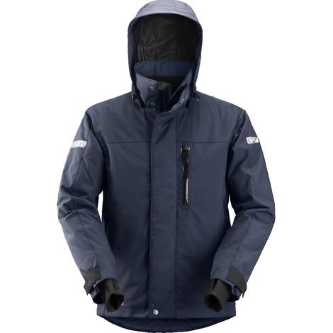 GIACCA IMPERMEABILE 37.5 CON CAPPUCCIO TG. L BLU NAVY (1/2)