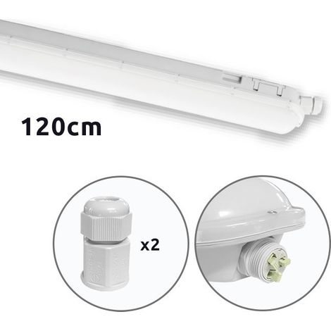 Regleta LAZURITA 48W LED 120cm 4400lm 6400K IP65 Blanca (1/3)