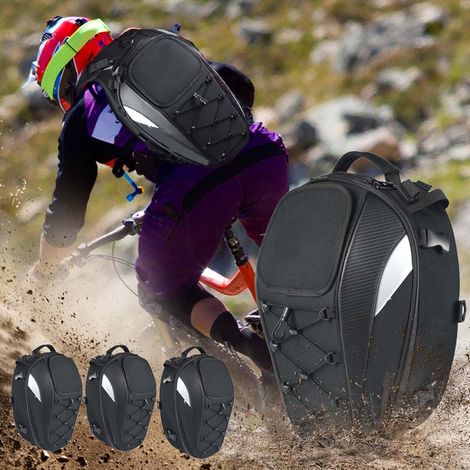 Sacoche de selle moto étanche, sac arrière multifonction grande capacité, sac à dos moto waterproof pour casque et voyage (1/5)