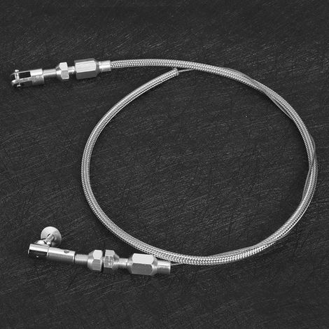 Câble d'accélérateur universel de remplacement en acier inoxydable tressé de 24 pouces pour voiture (1/4)