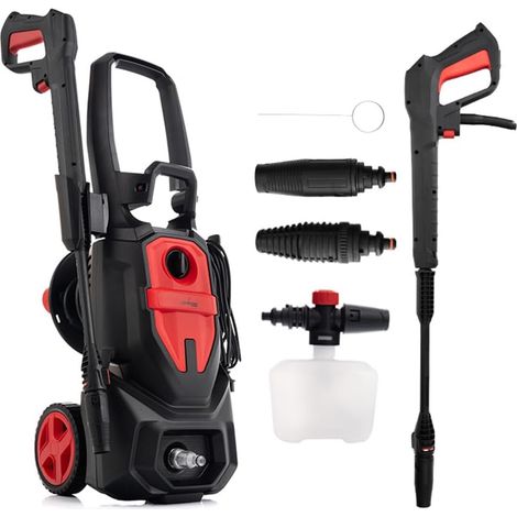 Denver Nettoyeur Haute Pression Avec Pompe En Aluminium, 2200 W, Max. 240 Bar, Débit 480 L/H, Tuyau Haute Pression De 10 M, Accessoires Inclus - Buse Réglable, Buse Turbo, Lance À Mousse (1/5)