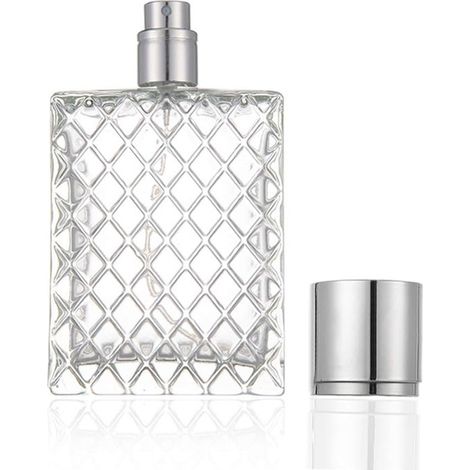 Flacon de parfum - Flacon vaporisateur vide - Verre - Format voyage - Vaporisateur de parfum - Rechargeable - Transparent - 100 ml (1/5)