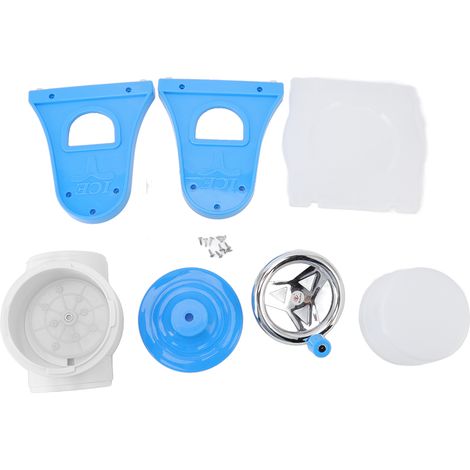 Machine à Glace Pilée Manuelle avec Lames en Acier Inoxydable - Broyeur à Glace Portable et Sécurisé pour Maison, Restaurants, Cafés et Étals Alimentaires Bleu (1/5)