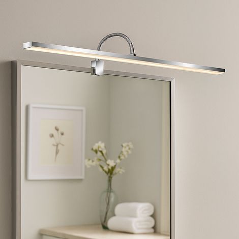 Lampada da parete a LED lampada da bagno lampada da parete dimmer luce a specchio, metallo cromato, 8,5W 800Lm bianco caldo, bianco neutro, L 78 cm