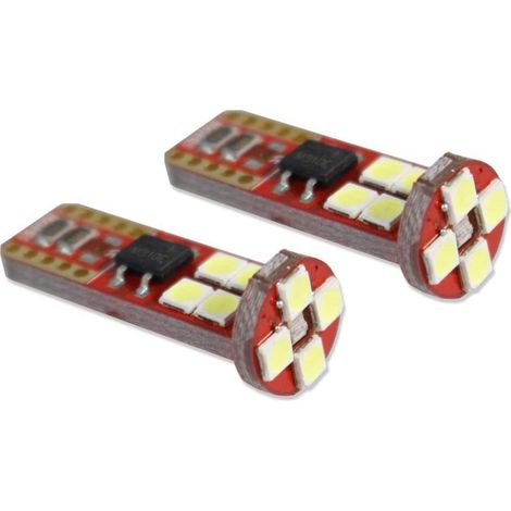 Luci di posizione a led 12 led SMD 2 lampadine auto Canbus luci targa fari Luce Fredda 6000K 12 watt Alimentazione 12 V Attacco T10