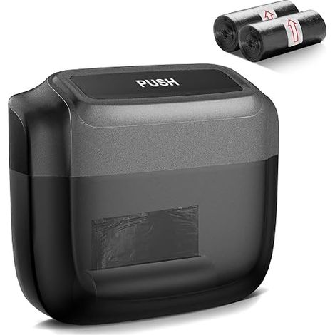 Car Bin with Lid and Clip, Mini Car Interior Bin, Car Accessory, Gadget in Car, Truck, Camping Car, Built-in Compartment for Bin Bags (1/5)