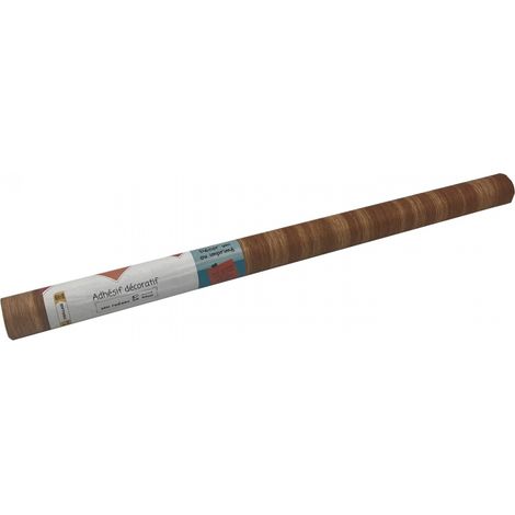 Adhésif Effet Bois Teck Clair 45cm x 2m (1/3)