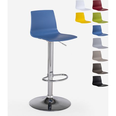 Sgabello design opaco altezza regolabile cucina bar Grand Soleil Imola Matt - Blu (1/5)