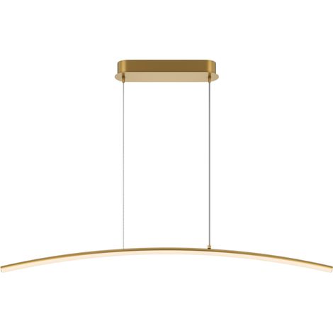 Maytoni Curve Lampadario moderno a sospensione da bar in ottone, 1150 lm, paralume bianco (1/5)