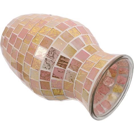 Vase Verre Mosaïque pour Centre de Table Décoratif Vase Moderne Minimaliste pour Salon Décoration Polyvalente pour Arrangements Floraux (1/5)