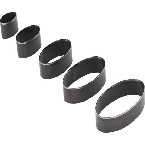 Ensemble 5 pièces emporte-pièce cuir forme ovale 20-60mm outil poinçon creux manche long pour travaux manuels (1/5)