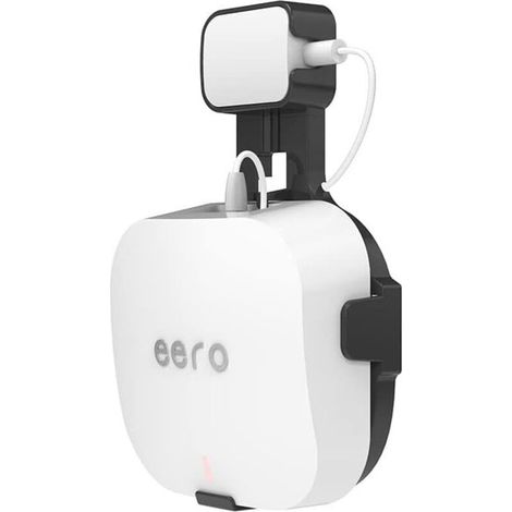 Supporto a parete per sistema Wi-Fi domestico Eero Pro 6: supporto a parete semplice e robusto per il sistema Wi-Fi mesh tri-band Eero Pro 6, niente più cavi ingombranti (Nero) Jy06