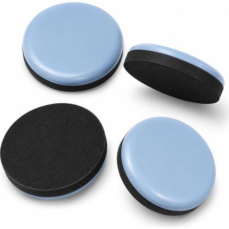 4 Pièces Patins Glisseurs pour Meubles PTFE 60mm, Patin Glisseur pour Meuble Lourd pour Meubles Lourds Et Chaises Glissantes, Patin Glissant pour Meuble Patin Teflon pour Parquet Carrelage Sol Lisse (1/5)