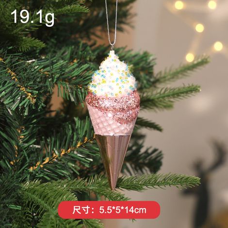 Pink electroplated Christmas tree ornaments, party decorations, Christmas ornaments and supplies