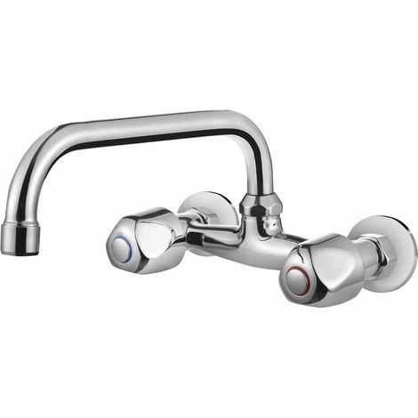 Grifo Batería Fregadero Mirtak Basic Caño 15 cm Horizontal – Cromada