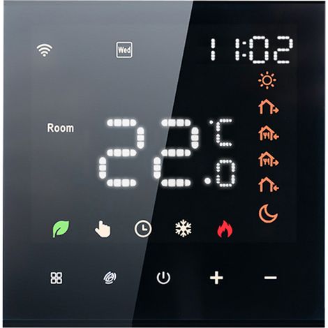 Thermostat Tuya WiFi Intelligent - Commande Vocale 16A Écran LCD Tactile Programmable - Chauffage au Sol Électrique - Modèle Mural - Compatible Maison Connectée Amazon (1/5)