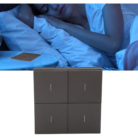 Autocollants à 4 boutons et 4 scènes personnalisables, compatible avec une application de graffiti, télécommande Bluetooth, interrupteur intelligent basé sur les scènes. (1/5)