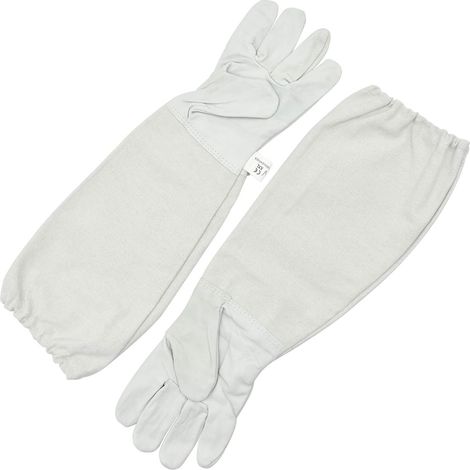 Gants Apiculture - Cuir De Chèvre - Manches Longues Aérées - Pour Apiculteurs Débutants Et Confirmés - Taille Unique - 49 X 17 Cm (1/5)