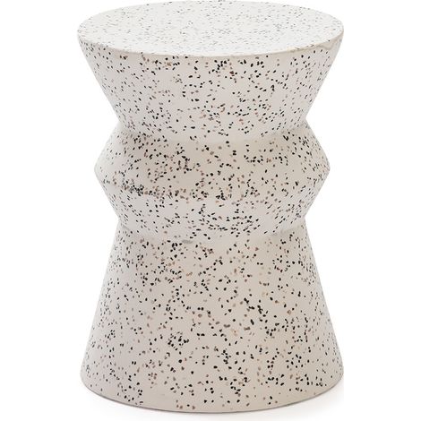 Tabouret 35x35x46 Terrazzo Epoxy Blanc (1/2)