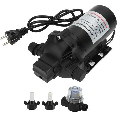 Pompe à membrane à pression d'eau 220V, 11,3 lpm, 50psi, auto-amorante, pour voiture, camping-car, Yacht, caravane, bateau marin (1/5)