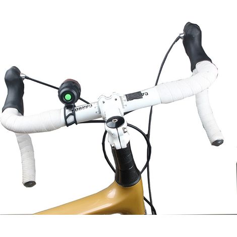 Fahrrad-Frontlicht, LED-Lenkerscheinwerfer, wasserdichte Fahrrad-Stirnlampe (Schwarz+Gelb) (1/5)
