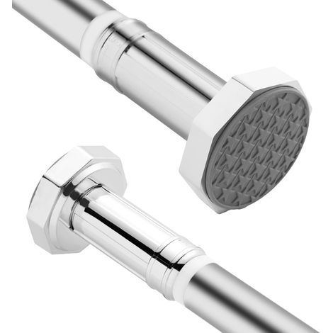 Tringle rideau sans percage,tringle rideau extensible 70-120CM,Tringle de douche, sans perforation, rideau, salle de bain, tringle à rideau de douche de chambre(70-120cmΦ2.7cm) (1/5)