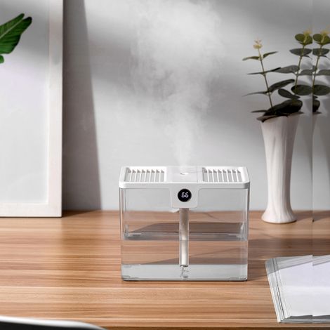 Humidificateur d'air entièrement transparent de 1,5 L, grande capacité, purificateur d'air, 2 modes, diffuseur d'huiles essentielles réglable (1/5)