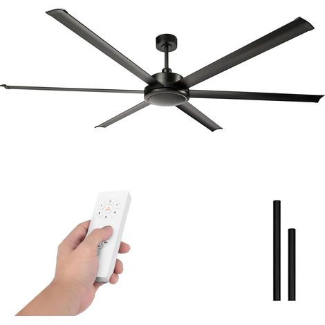 Ventilador techo industrial 305 cm silencioso 6 aspas motor DC y mando (1/5)