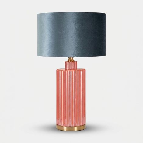 Tischlampe aus Glas und Stoff Helene Tower (1/5)