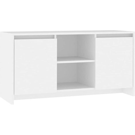 Meuble TV, Étagère TV, Meuble de Salon, Blanc 102x37,5x52,5 cm Aggloméré OIB2823E (1/5)