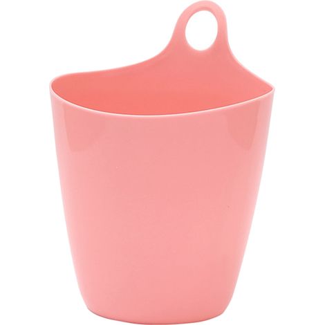 Petite poubelle suspendue, corbeille de bureau accrochable, porte-stylo étudiant, seau de rangement mural rose (1/5)