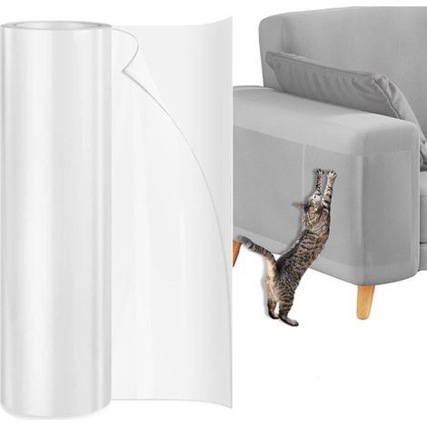 Protecteur de canapé anti-rayures pour chats – Adhésif transparent 30 x 270 cm, idéal pour meubles, portes et murs (1/5)