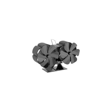 Ventilateur de cheminée à 12 pales et double moteur, silencieux et à cycle de chauffage continu, pour poêle à bois et cheminée. Circulation d'air chaud efficace et économie de combustible