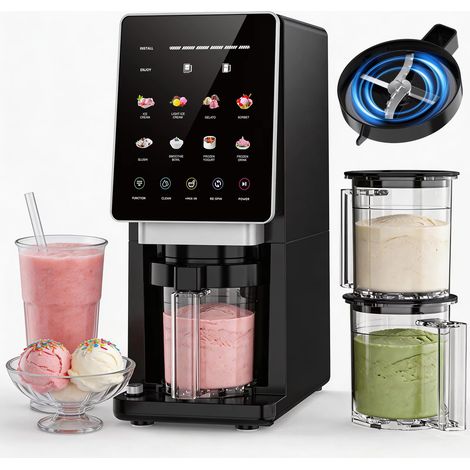 Machine à glace – 8 programmes prédéfinis – Autonettoyante – Fonctions mélange et reprise – Comptoir – Maison