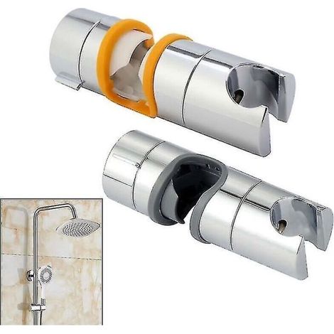 Adjustable shower head holder (18-25 mm) - Sliding shower head holder (yellow) (1/5)