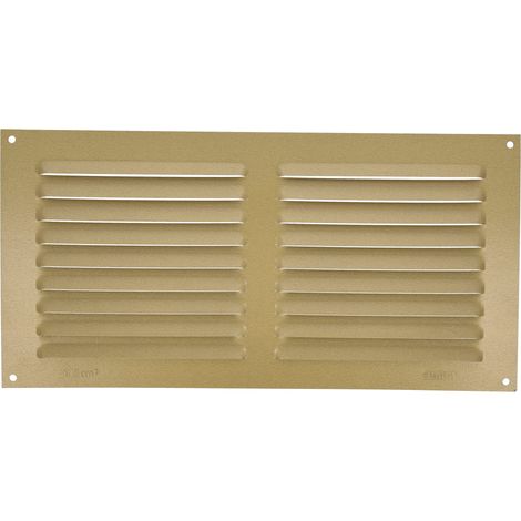 Grille de ventilation rectangulaire en Aluminium Grilles d'aération pour sortie d'air Idéal pour plafond de cuisine et de salle de bain Dimensions : 150 x 300 mm Couleur: Dorée (1/5)