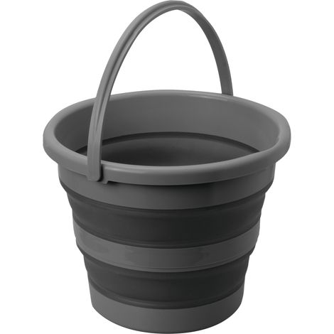Brunner Faltbarer Eimer Drum 10 grau-schwarz