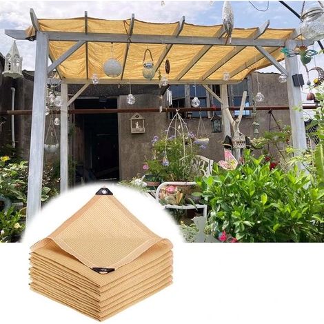 Filet d'ombrage - Filet d'ombrage de jardin - 2 m x 3 m - Toile d'ombrage à œillets - Filet d'ombrage résistant aux UV - Imperméable (1/5)